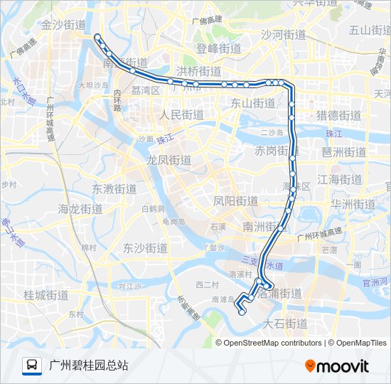 公交305路的线路图