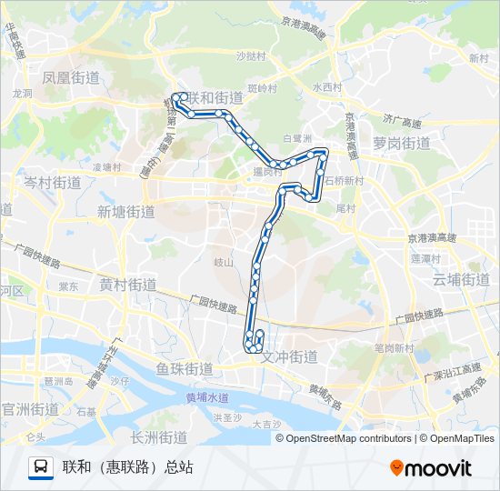 公交324路的线路图