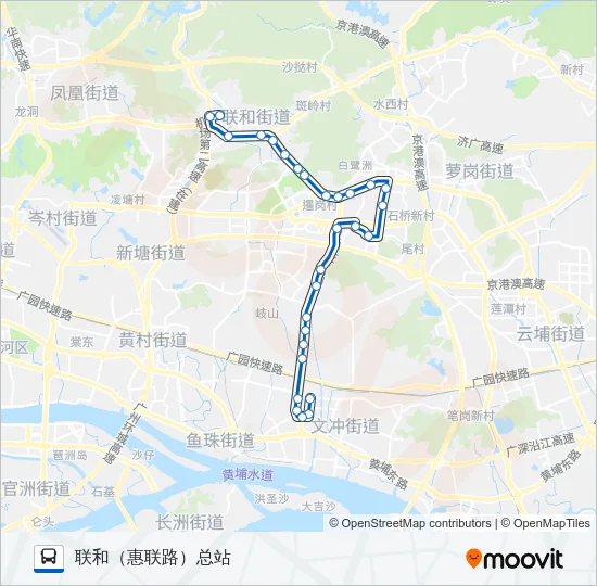 公交324路的线路图