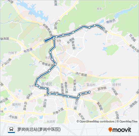 公交327路的线路图