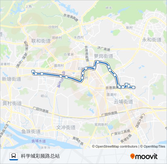 公交335路的线路图