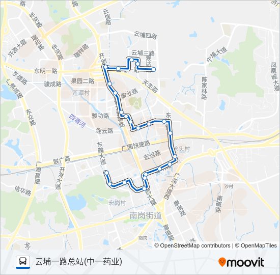公交340路的线路图
