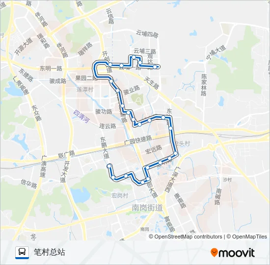 公交340路的线路图