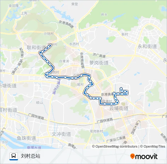 公交349路的线路图