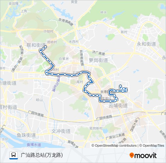 公交349路的线路图