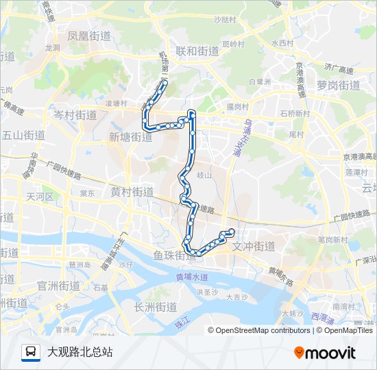 公交364路的线路图