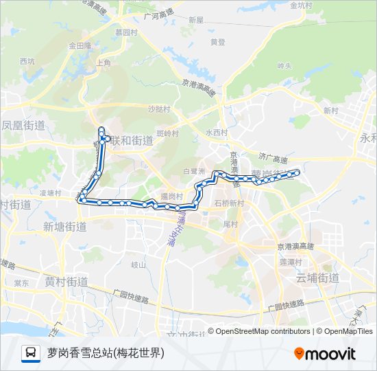 公交391路的线路图