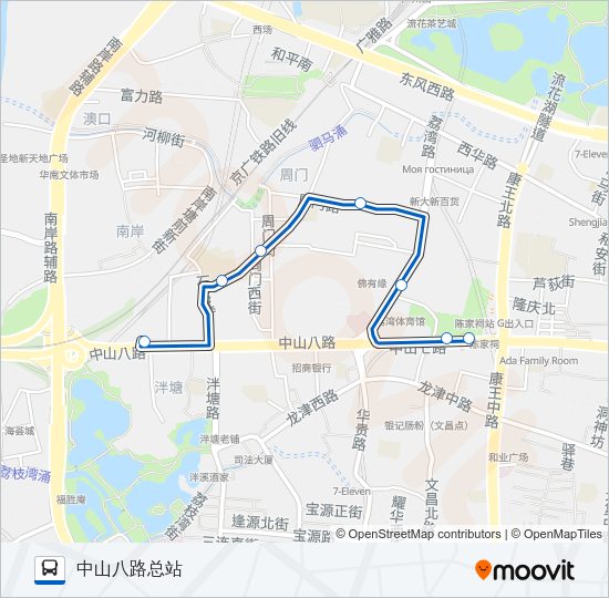 公交413路的线路图