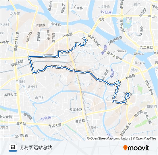 公交419路的线路图