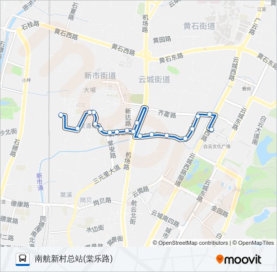 公交421路的线路图