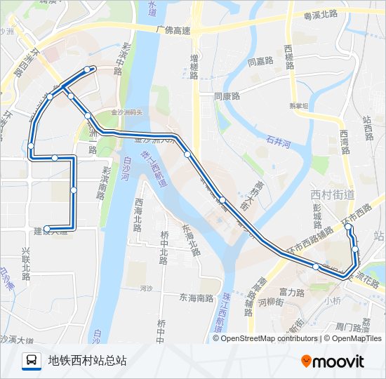 公交429路的線路圖