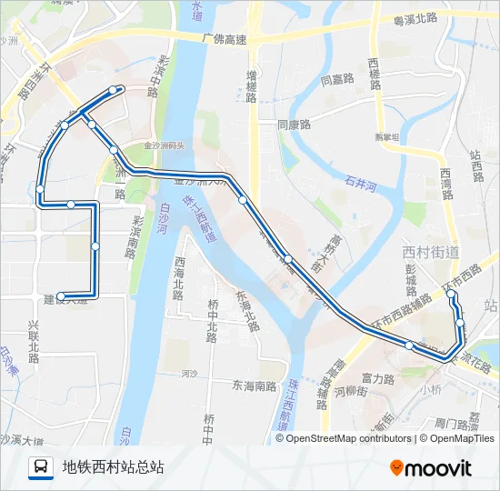 公交429路的线路图