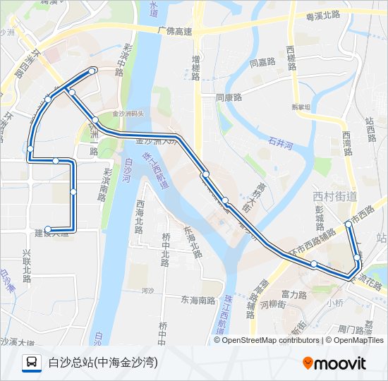 公交429路的线路图