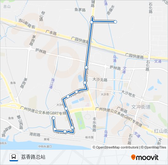 公交438路的线路图