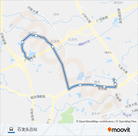 公交442路的线路图