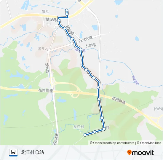 公交444路的线路图