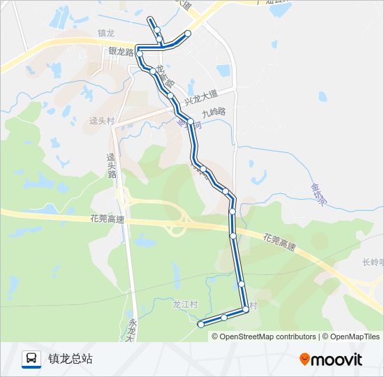 公交444路的线路图