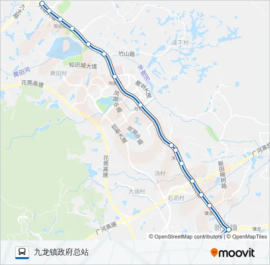445路 Bus Line Map