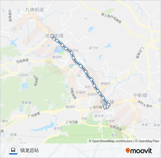 445路 Bus Line Map