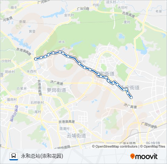 公交446路的线路图