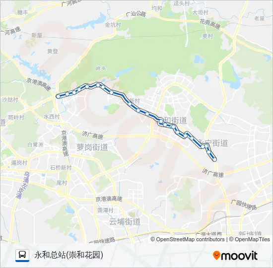 公交446路的线路图