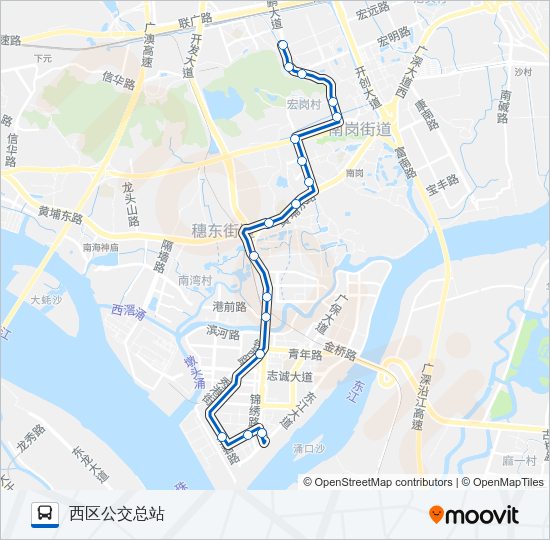 公交447路的线路图