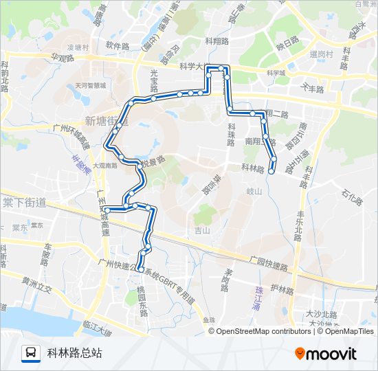 公交448路的线路图