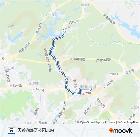 公交449路的线路图