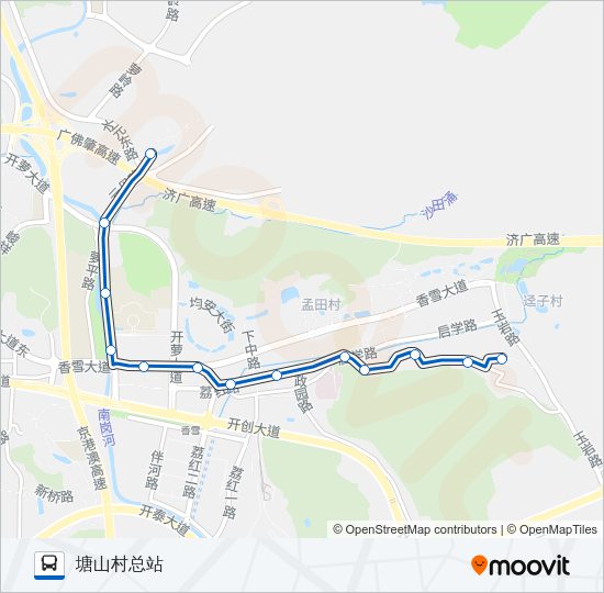 公交451路的线路图