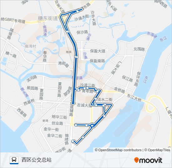 公交453路的线路图