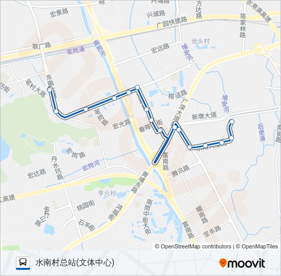 公交454路的线路图