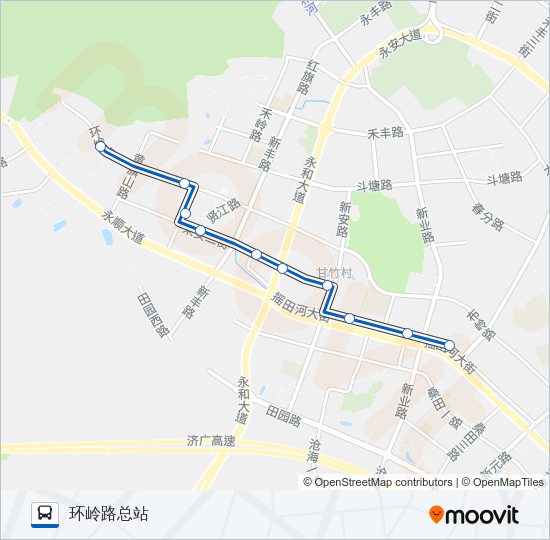 公交455路的线路图