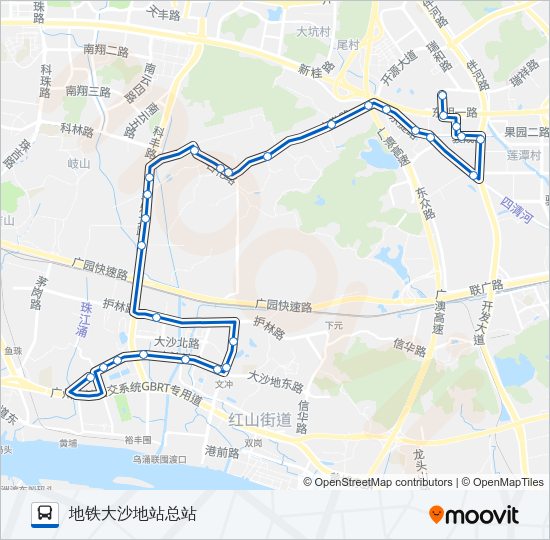 公交459路的线路图