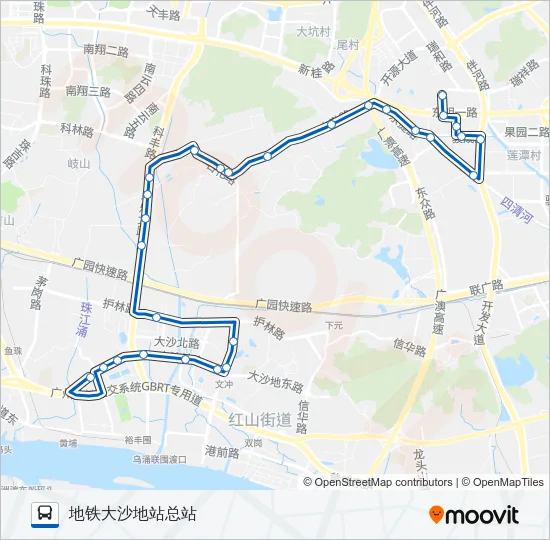 公交459路的线路图
