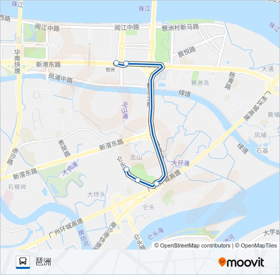 公交461路的线路图