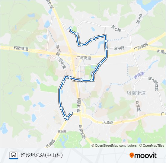 公交492路的线路图