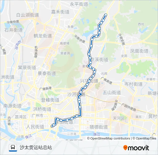 公交502路的线路图