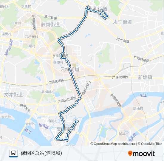 公交516路的线路图