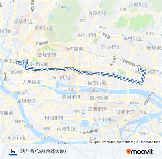 公交518路的线路图