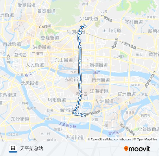 公交51A路的线路图