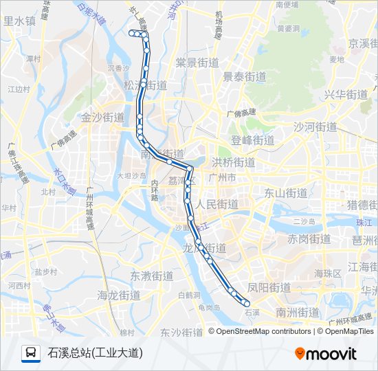 公交521路的线路图
