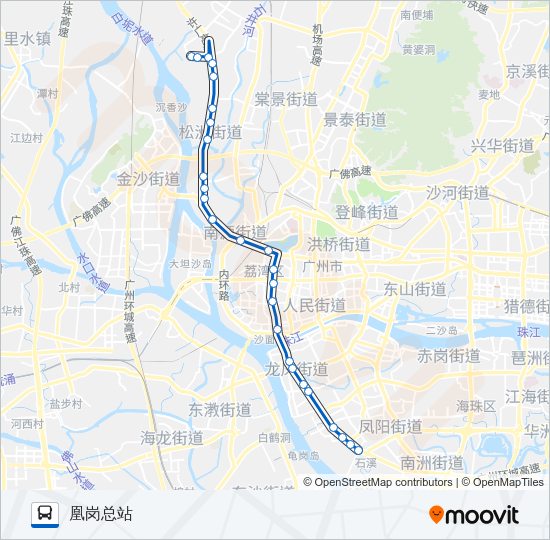 公交521路的线路图