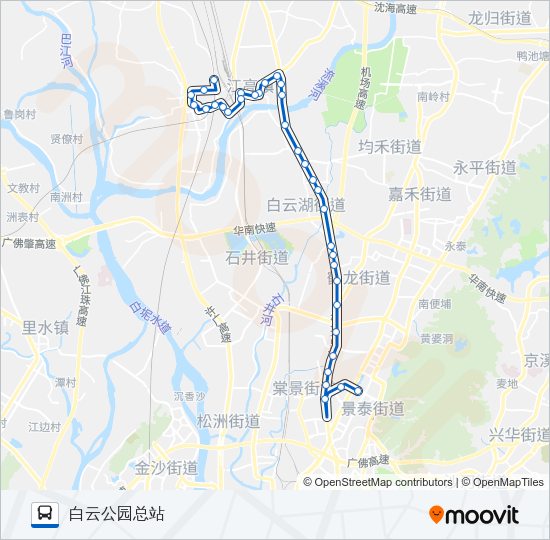 公交522路的线路图