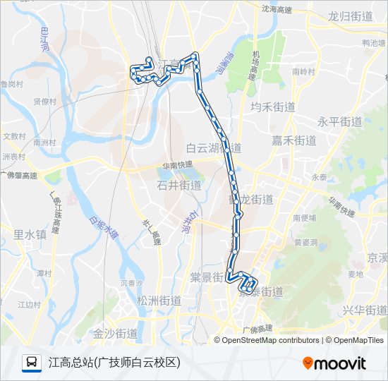 公交522路的线路图