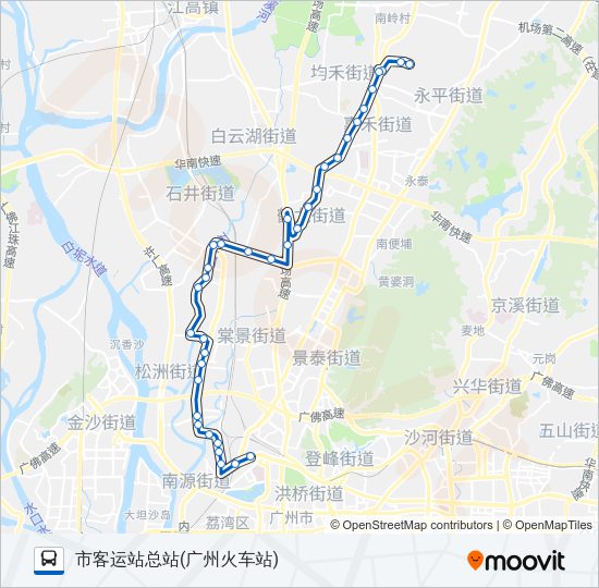 公交524路的线路图