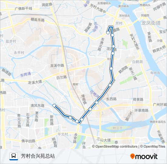 公交525路的线路图