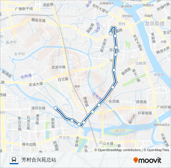 525路 Bus Line Map