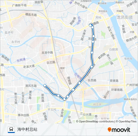 525路 Bus Line Map