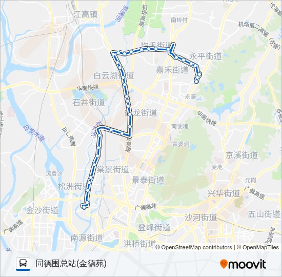 公交539路的线路图