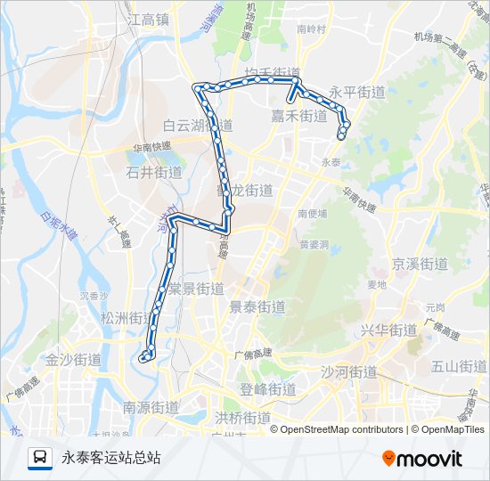 公交539路的线路图